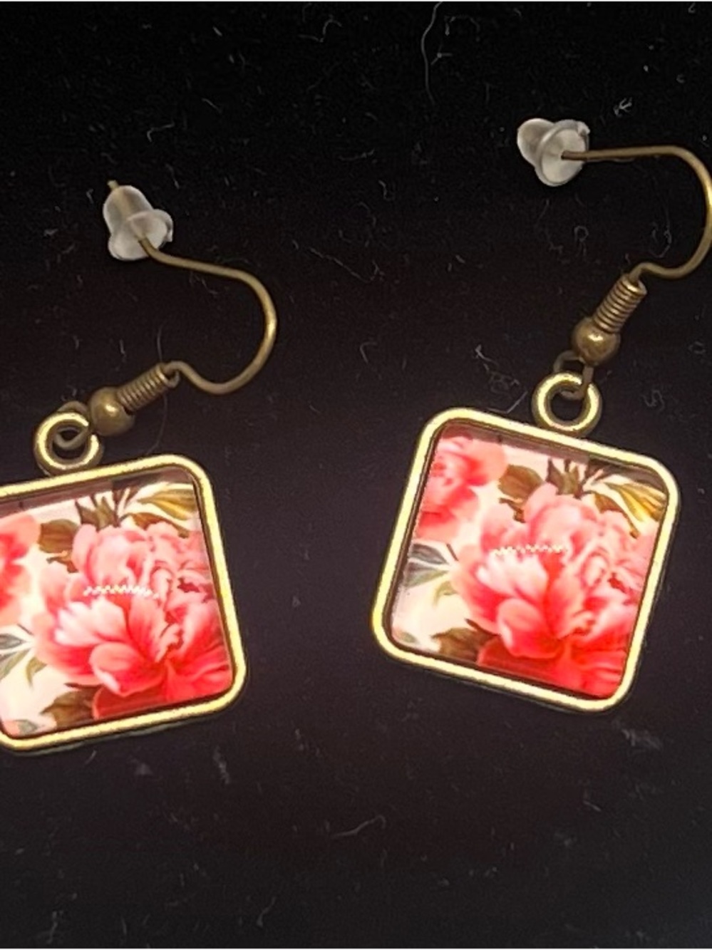 Floral  Square Dangle Earrings #227